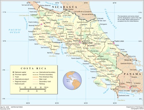 Map of Costa Rica
