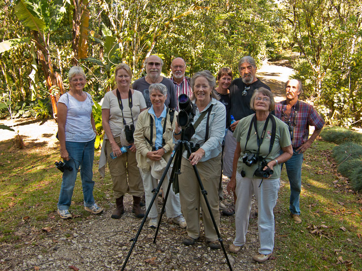 Some of SVBC bird walk participants, Finca Cantaros